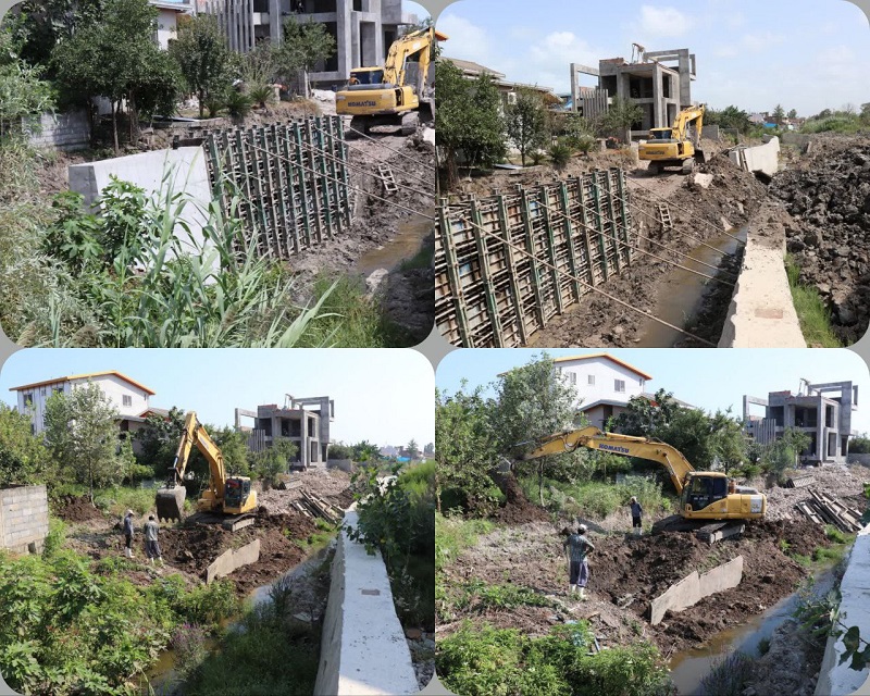 ادامه روند احداث دیواره بتنی گلستان (۵۴ الی ۶۱)
